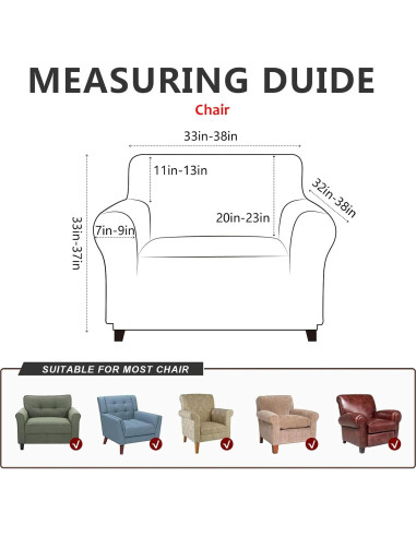 Funda de Silla Molasofa Gris Oscuro Antideslizante 1 Pieza