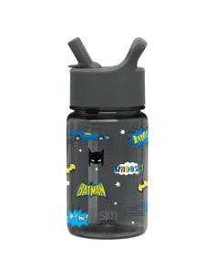 Botella de Agua Simple Modern Batman 12oz con Pajita