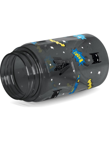 Botella de Agua Simple Modern Batman 12oz con Pajita
