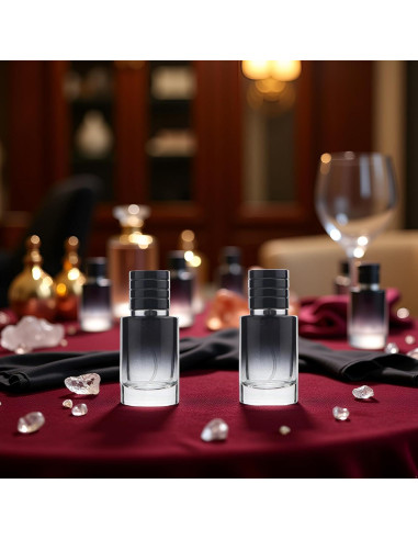 Atomizadores de Perfume Wentoenapp 30ml Vidrio Negro 2 Pcs