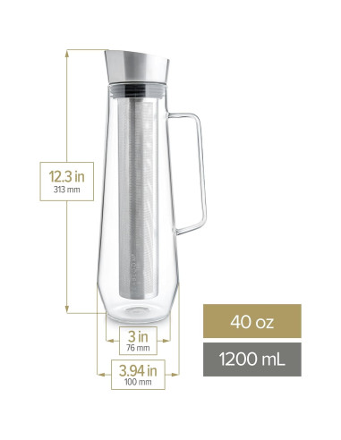 Hacedor de Té Teabloom Palais Pour con Jarra de Vidrio 1.18L