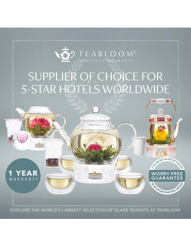Hacedor de Té Teabloom Palais Pour con Jarra de Vidrio 1.18L