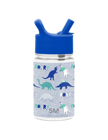 Botella de Agua Simple Modern 12oz para Niños Dinosaurio