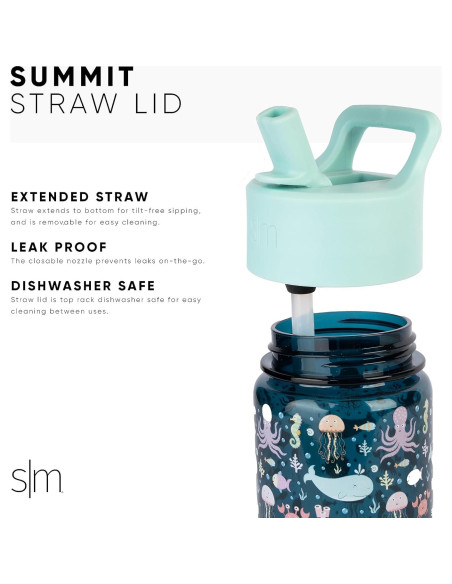 Botella de Agua Simple Modern Tritan 354ml a Prueba de Fugas