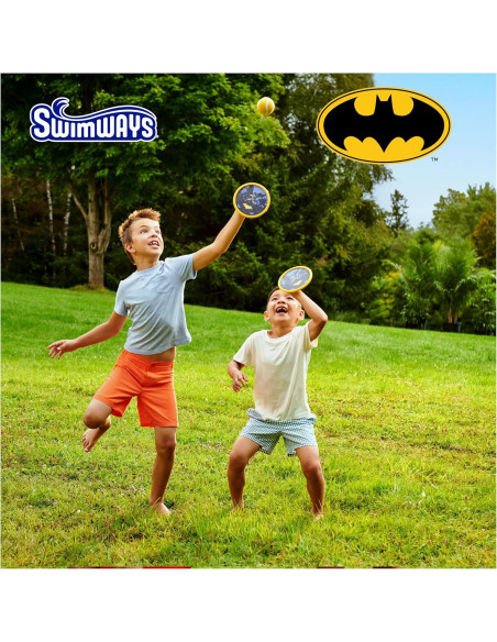 Juego de Atrapar DC Batman Swimways con 2 Paletas y 1 Pelota