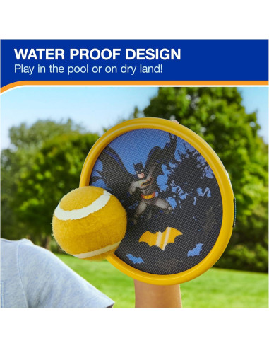Juego de Atrapar DC Batman Swimways con 2 Paletas y 1 Pelota