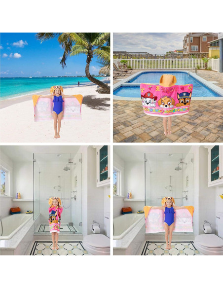 Toalla con Capucha Franco Paw Patrol Rosa 61x127 cm Niños