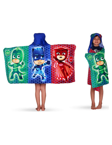 Toalla con capucha PJ Masks de algodón 61x127 cm Franco
