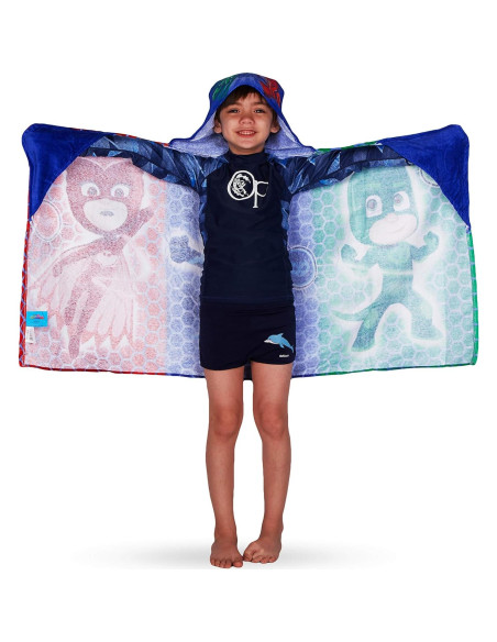 Toalla con capucha PJ Masks de algodón 61x127 cm Franco