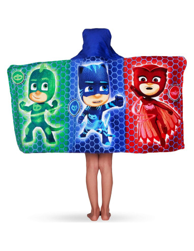 Toalla con capucha PJ Masks de algodón 61x127 cm Franco