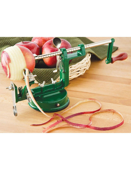 Máquina peladora de manzanas Fox Run con base de succión