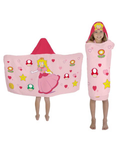 Toalla con Capucha Princesa Peach Franco 61x127 cm Algodón
