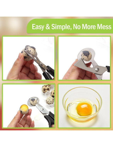 Cortador de Huevos de Codorniz Risprsulen Acero Inoxidable