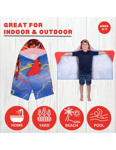 Toalla con Capucha Flash Franco 60x127 cm Algodón Suave