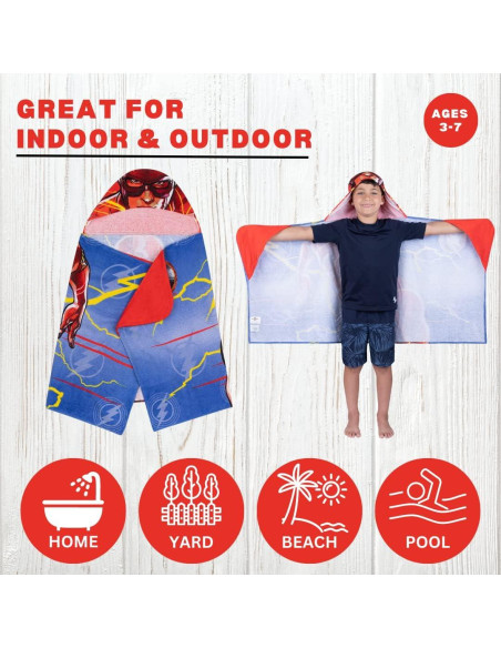 Toalla con Capucha Flash Franco 60x127 cm Algodón Suave