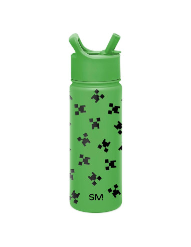 Botella de Agua Simple Modern 18 oz Minecraft Creeper
