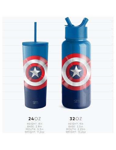 Botella de Agua Simple Modern Spider-Man 0.95L Aislada