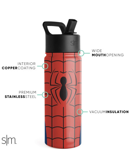 Botella de Agua Simple Modern Spider-Man 532ml Aislada