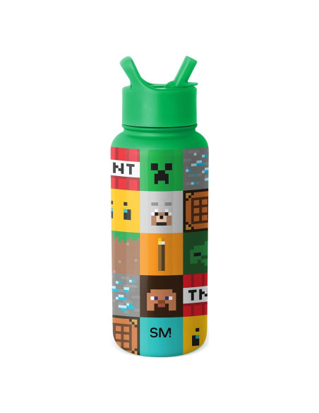 Botella de Agua Simple Modern 0.95L Minecraft Aislada