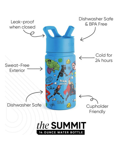 Botella de Agua Simple Modern 14oz Marvel Avengers