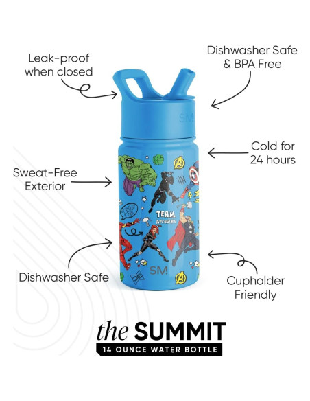 Botella de Agua Simple Modern 14oz Marvel Avengers