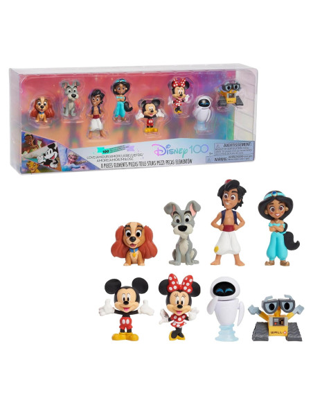 Figuras de Celebración Disney 100 Años Just Play 8 Piezas