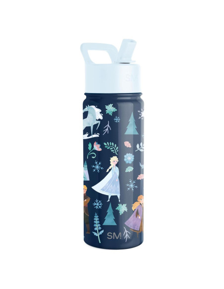 Botella de Agua Simple Modern Disney Frozen 18oz con Popote