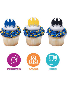 DecoPac Anillos Batman Caballero Oscuro - 24 Adornos 2