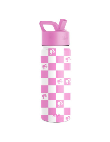 Botella de Agua Aislada Simple Modern Barbie 532ml con Popote