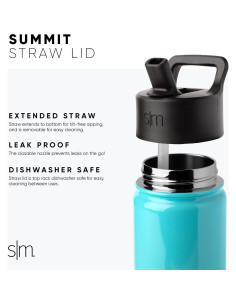 Botella de Agua Aislada Simple Modern Barbie 532ml con Popote 2