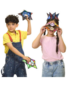 TOSY Pirámide Magnética Brillante - 4 Cubos Creativos 2