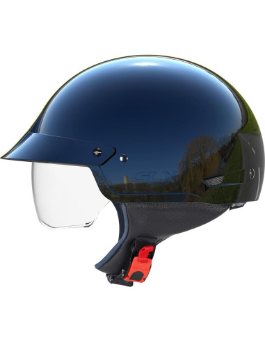 Casco Abierto GLX M14 para Motocicleta - Negro Mediano