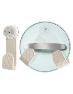 Ganchos de Soporte de Tapa Runhike para Pared, 2 Paquetes, Blanco Crema
