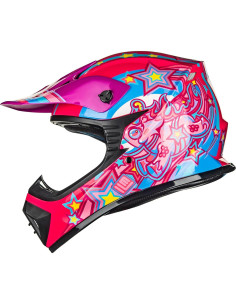 Casco ILM para Niños Motocross Rosa Pony Juvenil-XL 2