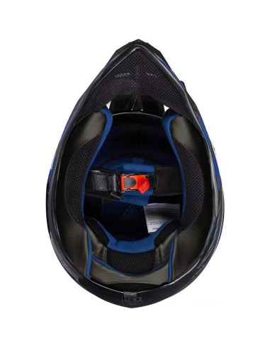 Casco ILM 128YS Juvenil Motocross Azul Negro DOT