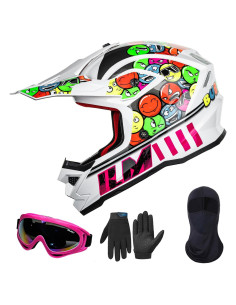 Casco ILM Z705 para Niños Motocross Chicle L