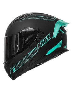 Casco Integral HAX Obsidiana Doble Visera Negro Mate S
