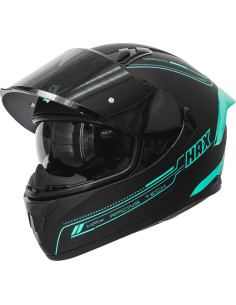 Casco Integral HAX Obsidiana Doble Visera Negro Mate S 2