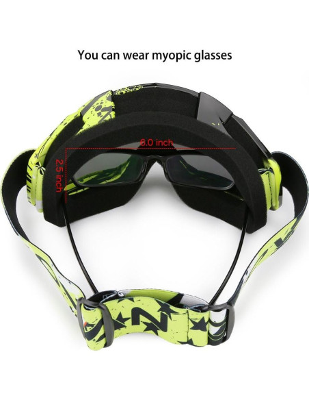 Gafas de Motocross ZDATT con Protección UV y Acolchado