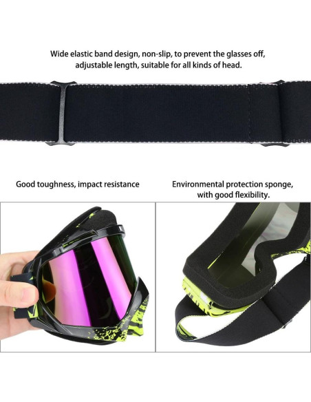 Gafas de Motocross ZDATT con Protección UV y Acolchado