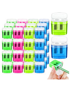 48 Sacapuntas Doble Agujero Aodaer para Niños - 4 Colores