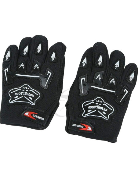 SLMOTO Casco Infantil Motocross Calavera Negra + Gafas + Guantes