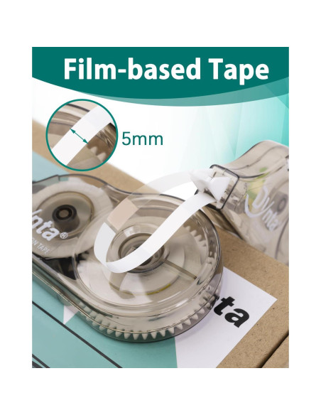 Cinta Correctora Dynta 28 Piezas 5mm x 10m Dispensador Transparente