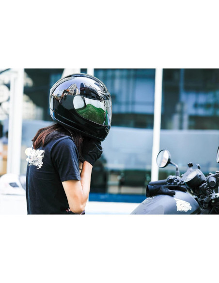 Casco Integral TCMT Negro Brillante Adulto DOT 55-56 CM