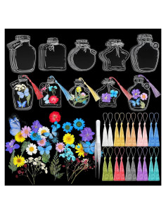 Marcadores Transparentes de Flores Secas TaoBary - 91 Piezas