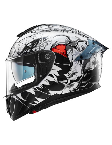 Casco Integral ILM 861A Doble Visera Grande Blanco