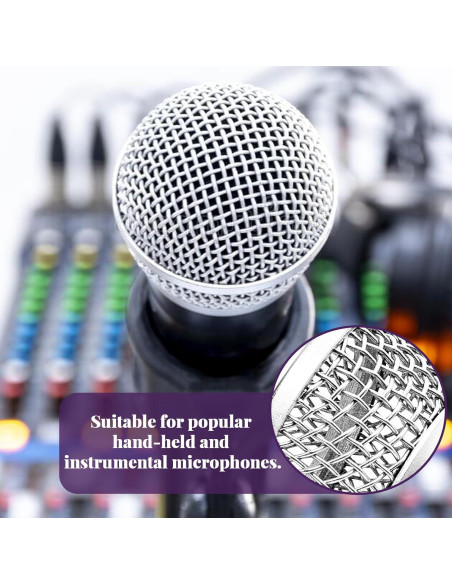 Paquete de 4 Reemplazos Cabeza Micrófono SM58 Estándar Metal