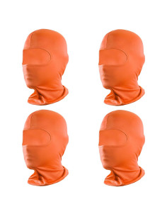 Pukavt Balaclava Unisex Naranja 4 Piezas Protección UV