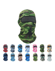 Pukavt Máscara Balaclava Verde Camuflaje Unisex 100% Poliéster