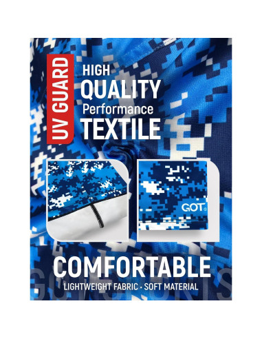 Balaclava GOT Sports UPF 50+ Camuflaje Azul para Esquí